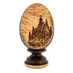 0063223 Нат.дерево ЯЙЦО ПАСХАЛЬНОЕ, выжигание, липа, карельская береза