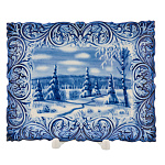 Тарелка декоративная "Зима". Гжель