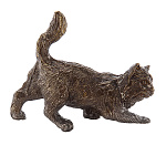 0080165 Бронза статуэтка Кот крадется 4,5*1,5*3,5