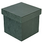 Подарочная упаковка из экокожи зеленая 16х16х16 см, фотография 4. Интернет-магазин ЛАВКА ПОДАРКОВ