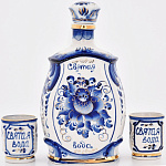 /СТОПКА-кобальт Гжель  ДЛЯ СВЯТОЙ ВОДЫ 