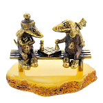 0047523/1867 Сувенир Собаки Пара шахматы Сувенир (белый)