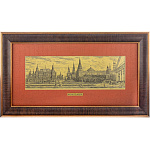  /27*55см-цв-паспарту Офорт черно-белый "Москва. Манежная площадь"ЦВЕТНОЕ ПАСПАРТУ