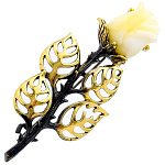 0058493/2132.4 Брошь Розочка Признание (белый)