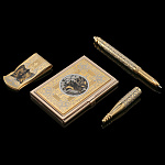  Златоуст НАБОР "ЛИДЕР":Визитница+Ручка+Зажим для денег в ПУ