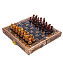 Шахматы складные с инкрустацией и фигурами из янтаря 28х28 см, фотография 1. Интернет-магазин ЛАВКА ПОДАРКОВ
