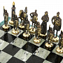 Шахматы из камня с бронзовыми фигурами "Русские" 36х36 см, фотография 2. Интернет-магазин ЛАВКА ПОДАРКОВ