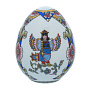 Яйцо пасхальное "Русские былины". Гжель, фотография 1. Интернет-магазин ЛАВКА ПОДАРКОВ