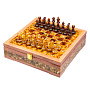 Шахматы с инкрустацией и фигурами из янтаря 28х28 см, фотография 1. Интернет-магазин ЛАВКА ПОДАРКОВ