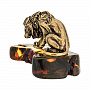 Статуэтка с янтарем "Нападающий лев", фотография 2. Интернет-магазин ЛАВКА ПОДАРКОВ