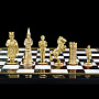 Шахматы из камня с бронзовыми фигурами. Златоуст 40х40 см, фотография 3. Интернет-магазин ЛАВКА ПОДАРКОВ