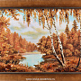 Картина янтарная "Осенний пейзаж. У воды" , фотография 1. Интернет-магазин ЛАВКА ПОДАРКОВ