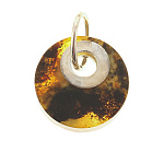 0080490 Янтарь КУЛОН "Шайба" 10гр