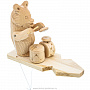 Богородская деревянная игрушка "Медведь за ударными инструментами", фотография 2. Интернет-магазин ЛАВКА ПОДАРКОВ