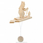 Богородская деревянная игрушка "Медведь-лыжник", фотография 4. Интернет-магазин ЛАВКА ПОДАРКОВ