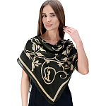 0071095 ПЛАТОК шелк 100% 98*98см ВЕТОЧКИ  в П/У