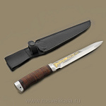 0018215 Златоуст Оружие сувенирное НОЖ "Игла" (кожа, алюминий, золоч.)