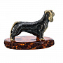 Статуэтка с янтарем "Собака Такса длинношерстная", фотография 2. Интернет-магазин ЛАВКА ПОДАРКОВ
