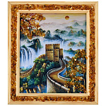 0076392/18*21см (15*18см)  Картина (янтарная крошка)  "ПЕЙЗАЖ" № 5 малая 