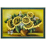 0017507/1690-гипс Нат.камень КАРТИНА "Подсолнухи" 40*60см багет-гипс (1690)