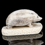  сульптура из кости "Ёж" (кость, резьба)