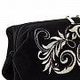 Косметичка "Листопад". Черная с серебряной вышивкой, фотография 4. Интернет-магазин ЛАВКА ПОДАРКОВ