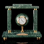 0064998/19*7*16см Мрамор Верде Гватемала Часы-шар в арке