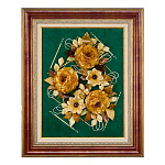 Картина янтарная "Цветы" 30х40 см
