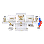 0017360 Нат камень Мрамор белый Письменный набор(без навершия) 