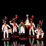 Оловянная миниатюра "Наполеоновские воины" (композиция из 5 фигур)
