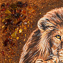 Картина янтарная "Царь зверей в семейном кругу" 104х84 см, фотография 3. Интернет-магазин ЛАВКА ПОДАРКОВ