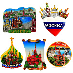 0027009  МАГНИТ полистоун "СУВЕНИР из МОСКВЫ" в ассортименте