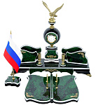 0042151/7522 Нат.камень Настольный НАБОР "Орел" змеевик 42*32*35,5