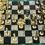 Шахматы из камня с бронзовыми фигурами "Русские" 36х36 см, фотография 7. Интернет-магазин ЛАВКА ПОДАРКОВ