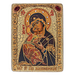 0056201/RTI-220-2.m /15*20см Икона подарочная "Владимирская Божия Матерь"мор.дуб  в ПУ 