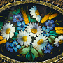 Поднос расписной "Цветы" 30х23 см, фотография 1. Интернет-магазин ЛАВКА ПОДАРКОВ