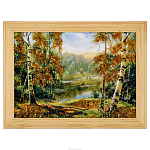Картина янтарная "Пейзаж №24" 21х15 см