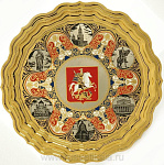 22836/ФД Златоуст БЛЮДО подарочное большое "Москва" Эмаль