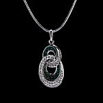 823734/6,60г Серебро 925* ПОДВЕСКА вст.Сваровски