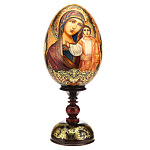 0063806 Яйцо пасхальное  "БМ КАЗАНСКАЯ" на подставке 26см