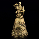 0019523 Бронза Сувенир КОЛОКОЛ "БОГАТЫРЬ" 8см (94502)