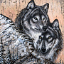 Картина на бересте "Волки" 41х43 см, фотография 3. Интернет-магазин ЛАВКА ПОДАРКОВ
