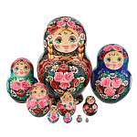 Матрешка "Цветы" 10 мест
