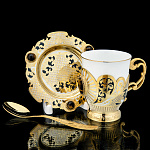 0039201 Златоуст Кофейная пара "Тигровый глаз" в уп.