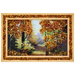 0073711-28*19см ПАННО настенное ПЕЙЗАЖ янтарная крошка (24*15см)