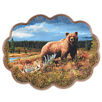 0050868/7138 Нат.камень ПАННО"Горное озеро №3" 34*26см 