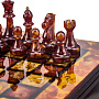 Шахматы с инкрустацией и фигурами из янтаря 30х30 см, фотография 5. Интернет-магазин ЛАВКА ПОДАРКОВ