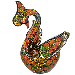 0078398/23*28*30см  Хохлома Сувенир БРАТИНА ЛЕБЕДЬ  черн. фон(без ковшей)