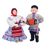 Коллекционная кукла ручной работы "Крестьянская семья"