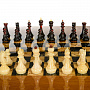 Шахматный стол со стульями "Самурай" с инкрустацией из янтаря , фотография 10. Интернет-магазин ЛАВКА ПОДАРКОВ